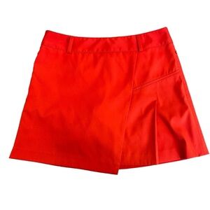 Cutter & Buck Annika Golf pleated mini skort skirt Red orange 6 NWOT